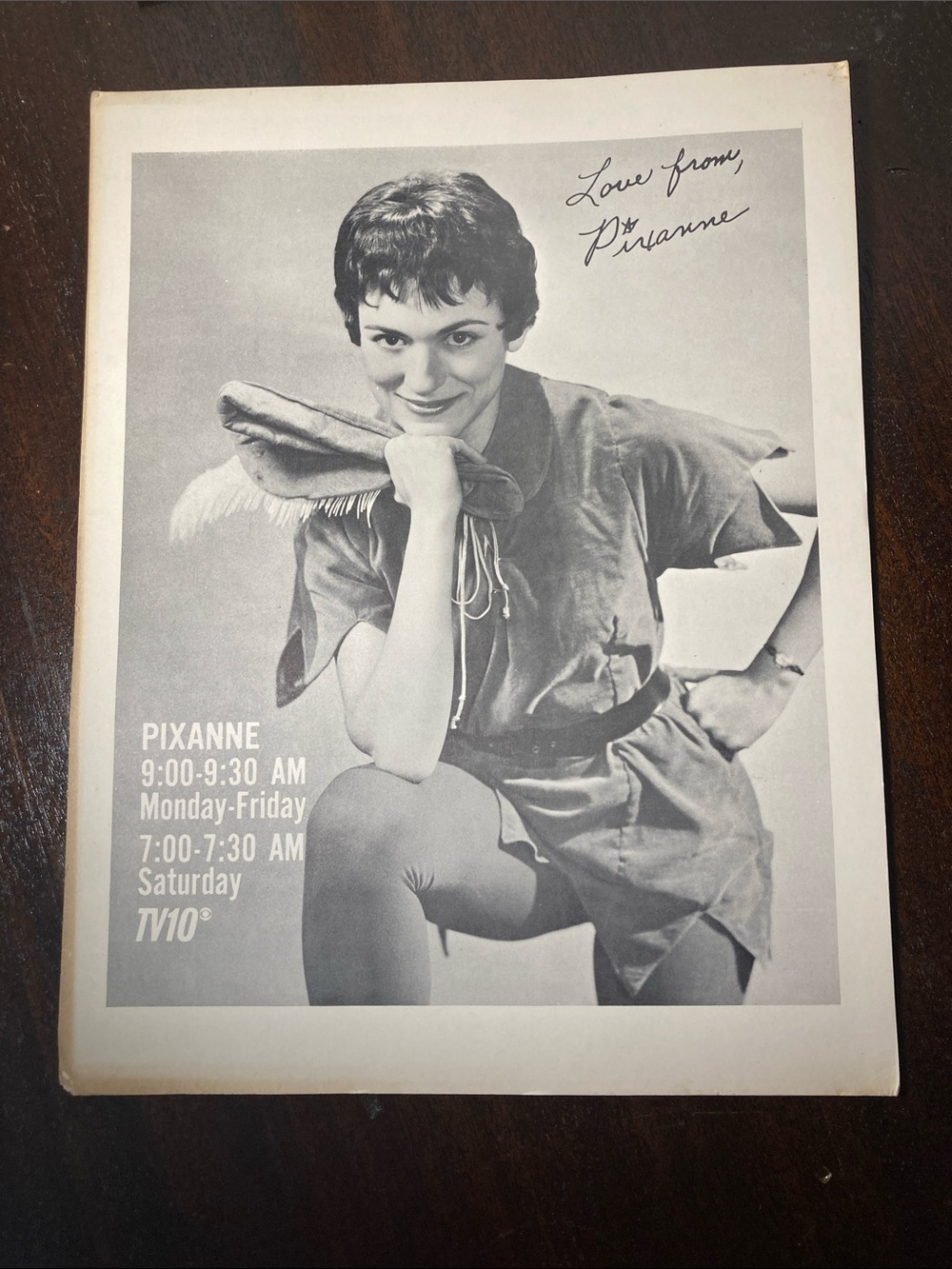 Vintage Black & White Pixanne Promotional signed by Jane Norman